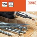 Miniatyrbillede 5 af 6: Skruesæt Black & Decker Pozidriv Træ 350 Dele