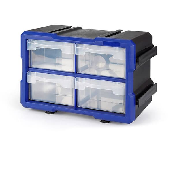 Flerfunktionslådor Workpro Transparent 4 lådor Stapelbara