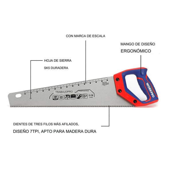 Håndsav Workpro 16" 40 cm