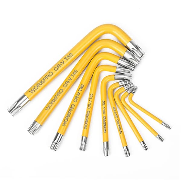 Torx nøglesæt Workpro 9 Dele