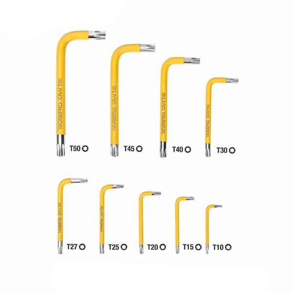 Torx nøglesæt Workpro 9 Dele