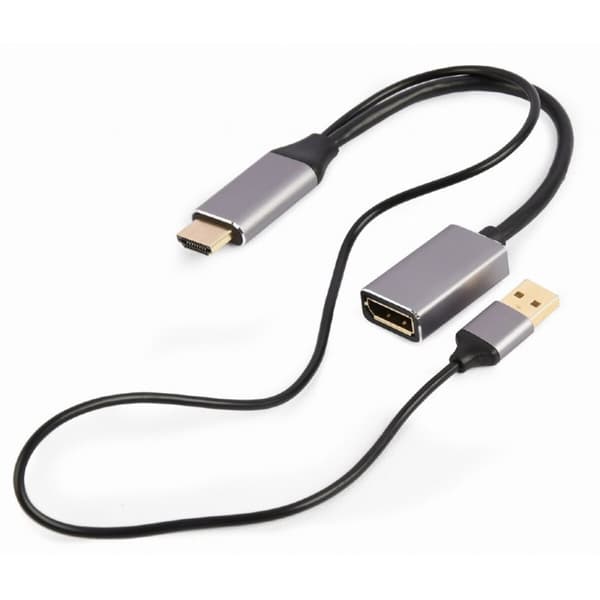 DisplayPort till HDMI Adapter GEMBIRD A-HDMIM-DPF-02 Svart 4K Ultra HD (1 antal)