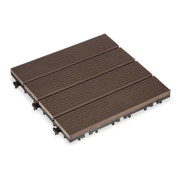 Interlocking golvplattor Ibergarden SM-AP-ALCF Brun Polyetylen Komposit 30 x 2,6 x 30 cm