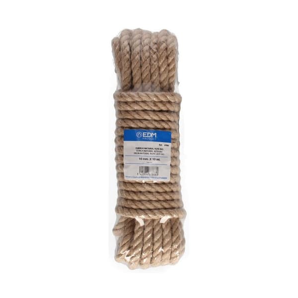 Flätat rep EDM 87866 Naturell Jute 10 m