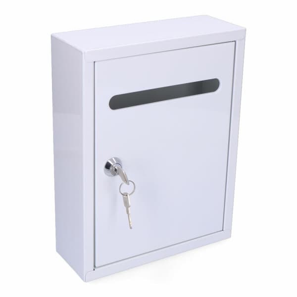 Brevlåda EDM 85803 Linear Vit Stål 26 x 20 x 7,5 cm