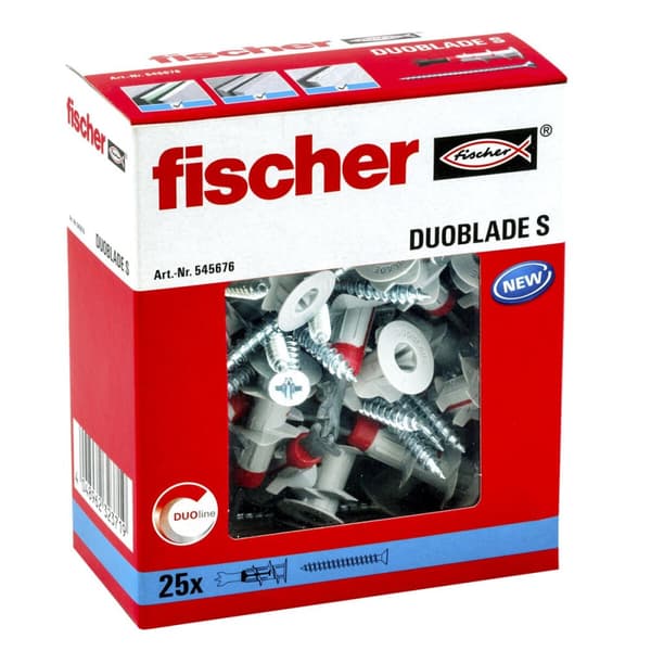 Pluggar och skruv Fischer 44 mm (25 antal)