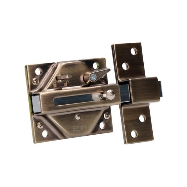 Säkerhetslås EDM 85187 Brons Stål 73 x 136 mm