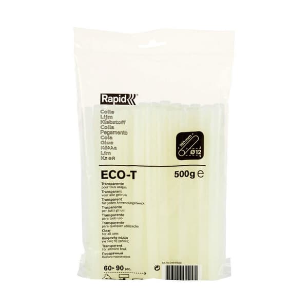 Smältlimstift Rapid ECO-T Ø 12 x 190 mm 500 g Genomskinligt