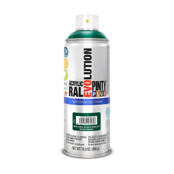 Sprejfärg Pintyplus Evolution RAL 6005 Vattenbaserat Moss Green 400 ml