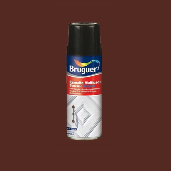 Syntetisk emaljfärg Bruguer 5197984 Spray Flera användningsområden Brun 400 ml