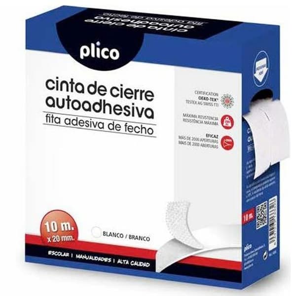Självhäftande band PLICO Vit 20 mm x 10 m