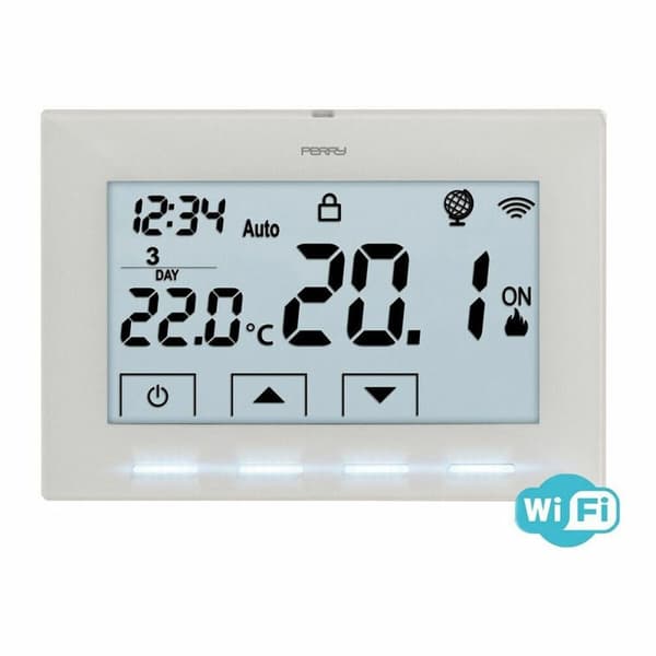 Trådlös kronotermostat Perry 1tx cr029 Wi-Fi Vit