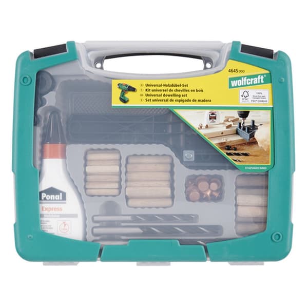 Wood assembly kit Wolfcraft 4645000 Universal 79 Delar