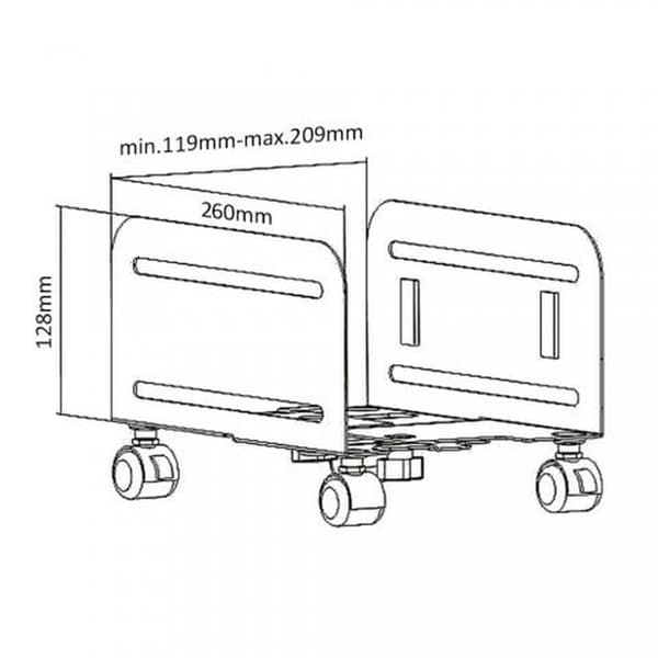 Sockel med hjul MacLean Mount MC-851