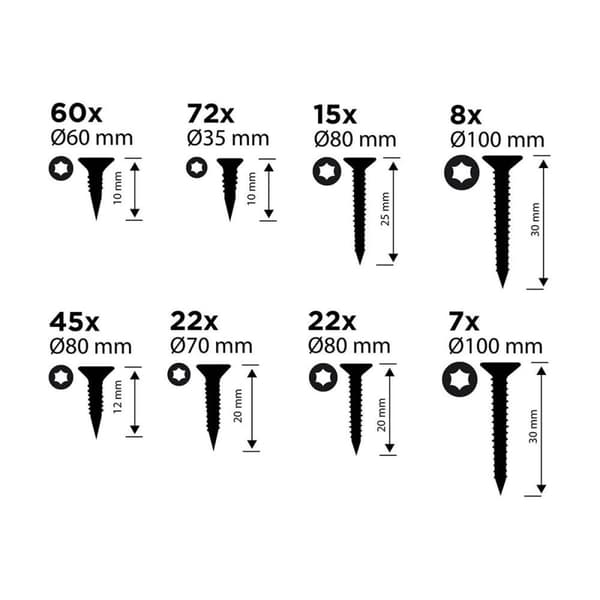 Skruvsats Black & Decker Torx 265 Delar