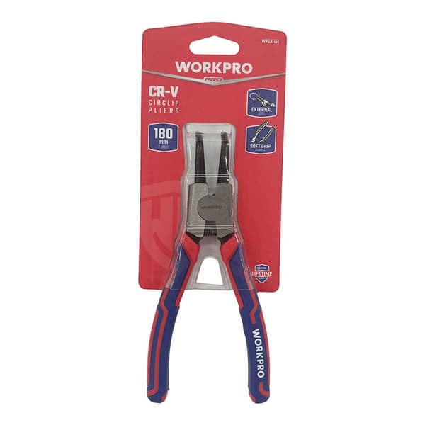 Låsringstång Workpro Extern 18 cm Böjd
