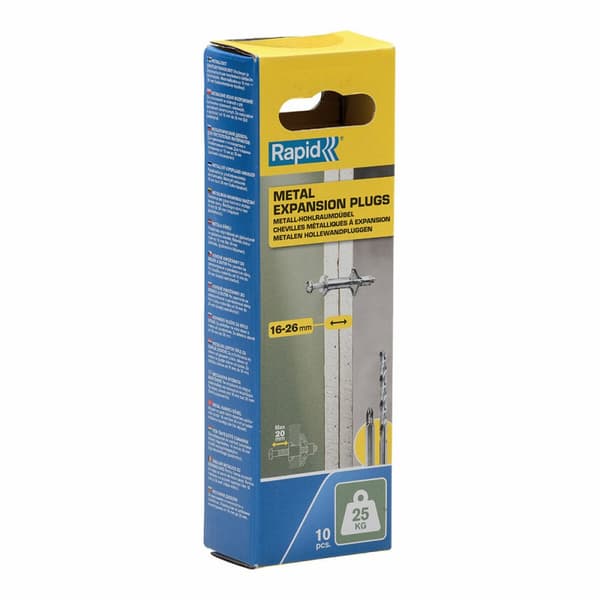 Pluggar och skruv Rapid 5001547 Ø 8 x 46 mm M4 x 55 mm Metall Expansion 10 antal