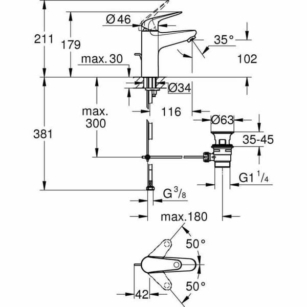 Blandare Grohe Metall