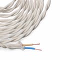 Miniatyrbillede 1 af 2: Kabel EDM 11879 Hvid 2 x 0,75 mm 5 m Bomuld