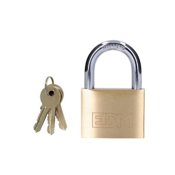 Nøgle hængelås EDM 85211 Kobber 60 x 36 mm