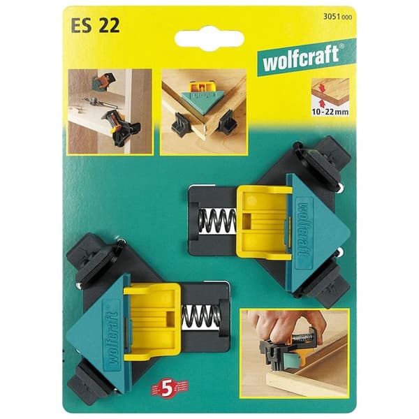 Hjørneklemme Wolfcraft 10-22 mm