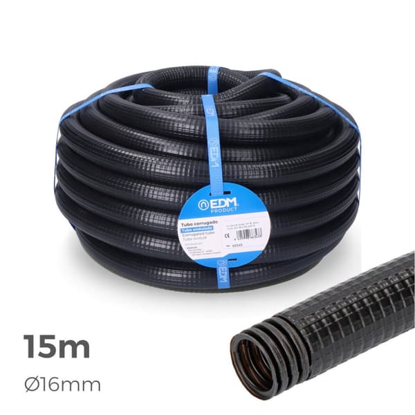 Bølgepap EDM 66342 Ferroplast Ø 25 mm Udvendig Foret (15 m) (1 enheder)