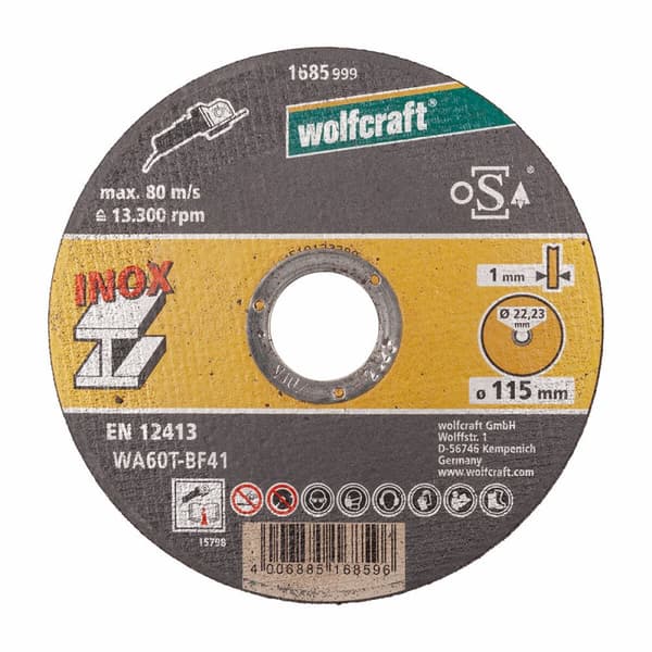 Skæreskiver Wolfcraft 8462000 Ø 115 mm (10 enheder)