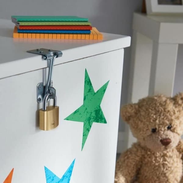 Nøgle hængelås Yale Rektangulær Gylden