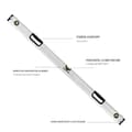 Miniatyrbillede 7 af 7: Bobbelniveau Workpro Aluminium 60 cm