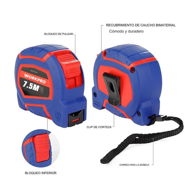 Fleksningsmaskine Workpro 7,5 m x 25 mm