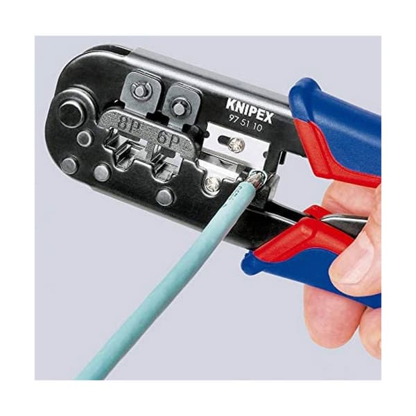 Krympetang Knipex 70 x 18 x 190 mm Kabler og stik (1 enheder)