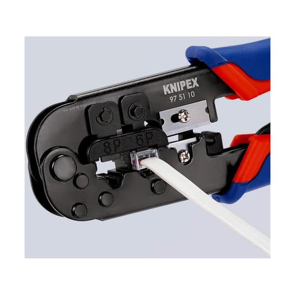 Krympetang Knipex 70 x 18 x 190 mm Kabler og stik (1 enheder)
