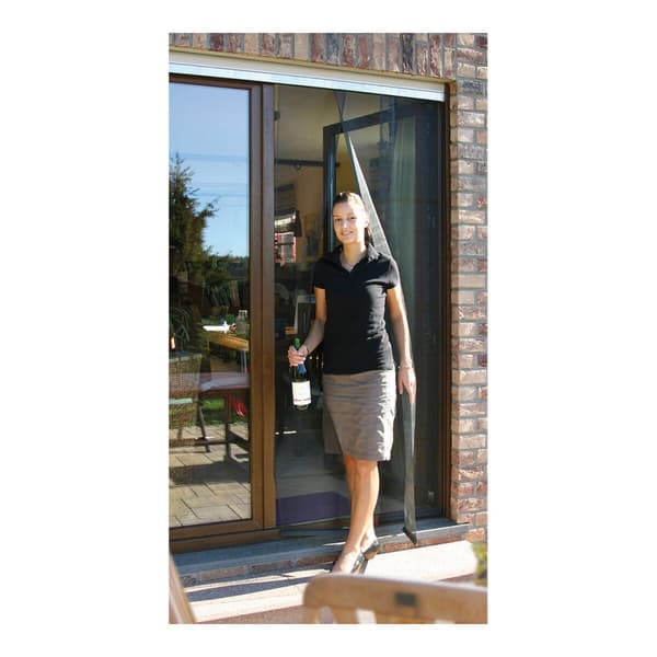 Insektgardin Schellenberg Døre Glasfiber Antracit (95 x 220 cm)