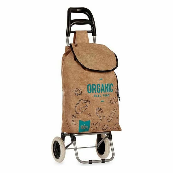 Indkøbsvogn Kinvara Organic Brun 3,3 L 36 x 95 x 35 cm (10 enheder)