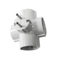 Miniatyrbillede 2 af 2: Stikadpater EDM 40066 Termoplastisk 2400 W 230 V 16 A 250 V Firdobbelt