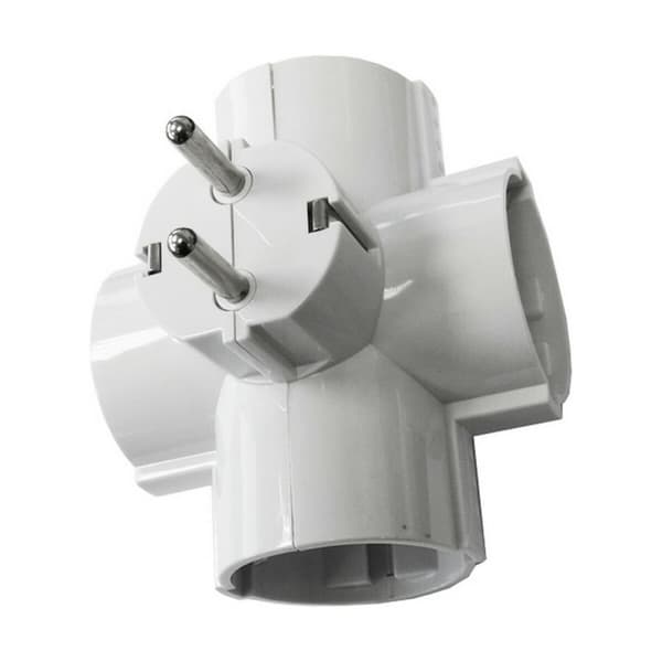 Stikadpater EDM 40066 Termoplastisk 2400 W 230 V 16 A 250 V Firdobbelt