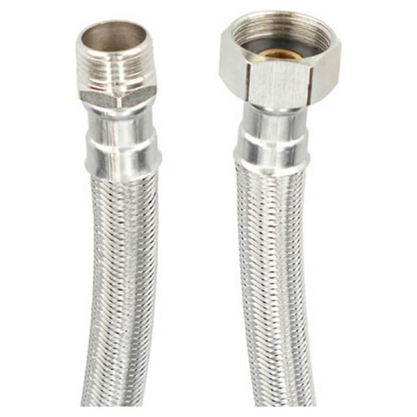 Slange Fontastock Rustfritt stål AISI 304 EPDM Støpsel 1/2" - Stikkontakt 3/4" 40 cm