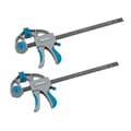 Miniatyrbilde 1 av 2: Enhånds klemme Ferrestock Stål Plast (2 pcs)