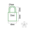 Miniatyrbilde 3 av 3: Hengelås med nøkkel EDM 85245 Messing 40 x 23 mm (5 enheter)