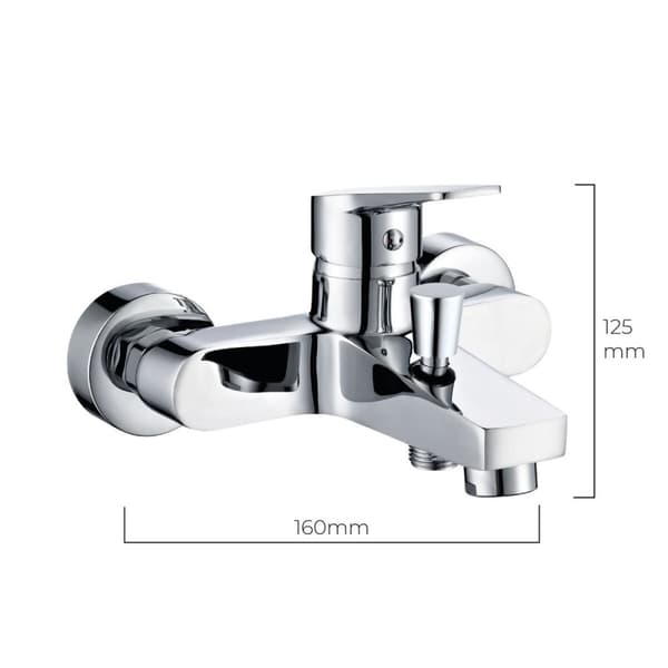 Blander EDM 01143 Rustfritt stål Messing Sink 16 x 12,5 cm Badekar