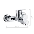 Miniatyrbilde 2 av 2: Blander EDM 01143 Rustfritt stål Messing Sink 16 x 12,5 cm Badekar