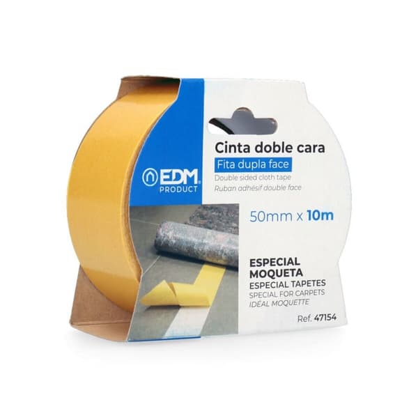 Festeteip EDM 47154 10 m x 50 mm 50 mm x 10 m Hvit