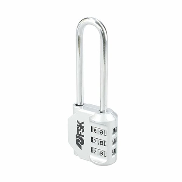 Kombinasjonshengelås Ferrestock Sølv (53 mm)