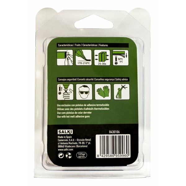 Varme smeltlimstifter Salki 430106 Flerfarget Dekorasjon fluor Ø 8 x 95 mm 105 g (22 enheter)