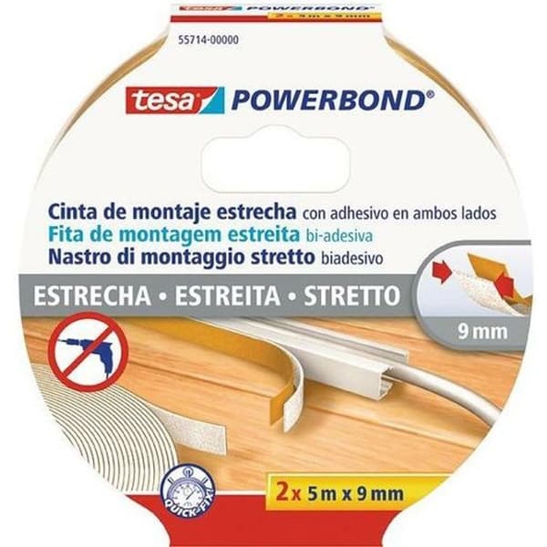 Dobbeltsidig Tape TESA Gjennomsiktig 9 mm x 5 m