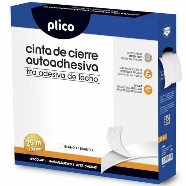 Festeteip PLICO Hvit 20 mm x 25 m