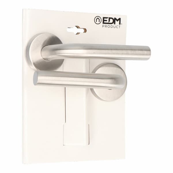 Håndtak med rosett EDM 85441 575 Rustfritt stål Ø 53 mm