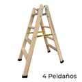 Miniatyrbilde 2 av 3: 4-trinns sammenleggbar Stige Plabell Tre 114 x 31/48 cm