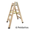 Miniatyrbilde 2 av 2: 6-trinns sammenleggbar Stige Plabell Tre 164 x 31/55 cm