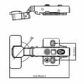 Miniatyrbilde 3 av 3: Hengsel EDM 85651 BC05 Stål 35 mm Stempel
